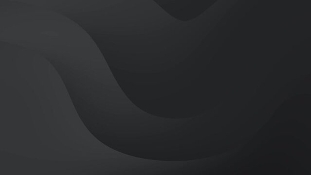 Minimalist black wave pattern loop background animation.