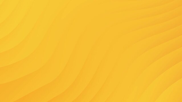 Sleek yellow gradient abstract wavy pattern loop background animation.