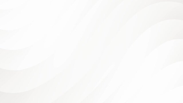 Modern abstract white wave pattern loop background animation.