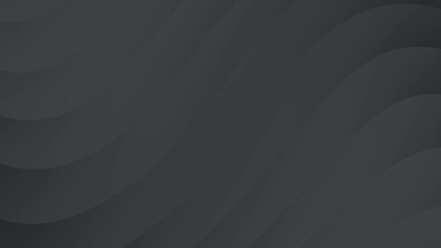 Modern abstract black wave pattern loop background animation.