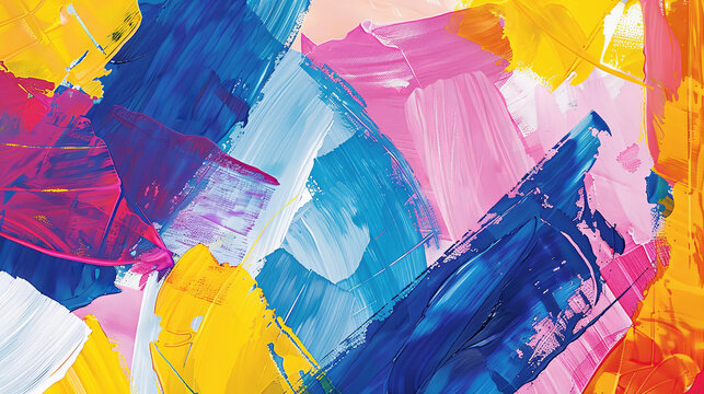 Bold and vibrant Neo-Fauvism style abstract art background with complementary colors