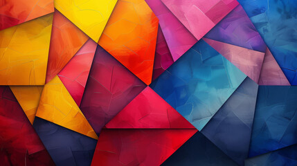 Colorful abstract geometric pattern with vibrant overlapping shapes