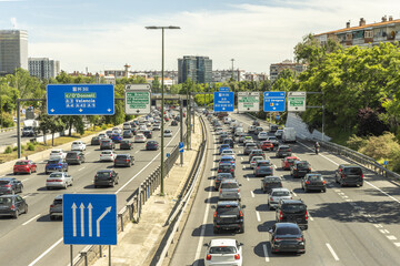 Obraz premium Among the types of roads, highways represent the roads that can support the most road traffic and in which it reaches higher speeds