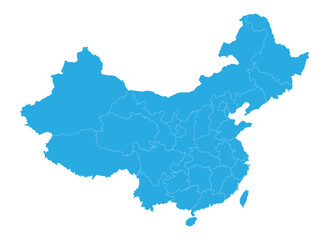 Map of China detailed boundaries of administrative divisions