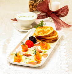 blinis con ahumados 