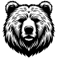 Silhouette of bear head design