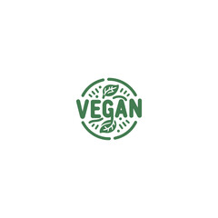 
Vegan logo with green leaves for organic Vegetarian friendly diet, Vegan icon set. Bio, Ecology, Organic logos and icon, label, tag. Green leaf icon on white background.
