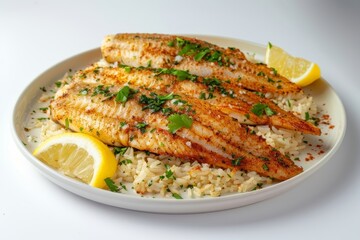 Delicious Baked Catfish in Garlic Cilantro Butter Sauce with Lemon