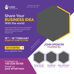 Business conference social media post template Instagram post Banner design