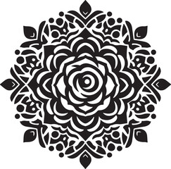 Simple mandala design for coloring. Vector floral mandala. Geometric ornamental mandalas