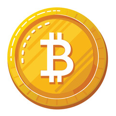 Bitcoin coin a white background vector illustration eps 10