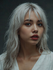 Portrait of a Woman Under a Starry Night Sky