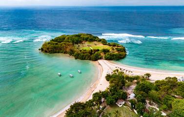 View of Nusa Dua beach in southern Bali, Indonesia