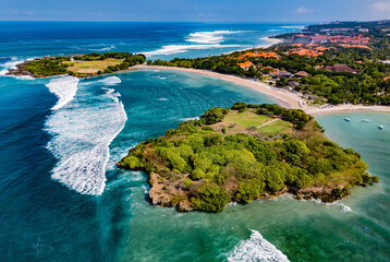View of Nusa Dua beach in southern Bali, Indonesia