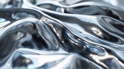 Abstract liquid silver with highlight and shimmers background