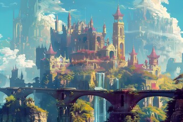 Fototapeta premium A Fantasy Kingdom Facing the Recession of Magic Everyday Enchantments No Longer Working as Before