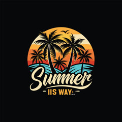 summer t shirt design and vector 