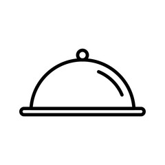 Food Tray and Cover Icon, Perfect for Catering and Hospitality Graphics