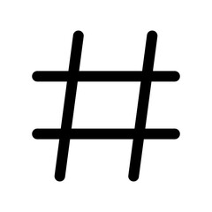 Hashtag Icon, Suitable for Social Media and Marketing Themes