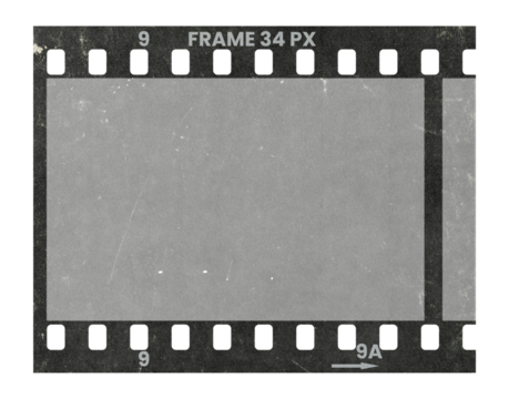 Film frame photo strip high-resolution blank filter. 35mm scan template texture effect. Trendy editable camera roll social stories design. Isolated vintage analog cinema empty scratches mockup.