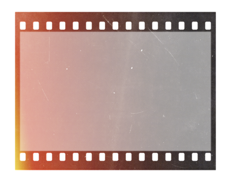 Film frame photo strip high-resolution blank filter. 35mm scan template texture effect. Trendy editable camera roll social stories design. Isolated vintage analog cinema empty scratches mockup.