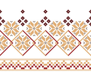 embroidery abstract Traditional geometric ethnic fabric pattern ornate elements with ethnic patterns design for textiles, rugs, clothing, sarong, scarf, batik, wrap, embroidery, print, curtain, carpet