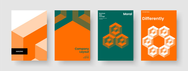 Obraz premium Geometric Business Presentation Template. Abstract Book Cover Layout. Modern Brochure Design. Poster. Banner. Report. Background. Flyer. Portfolio. Leaflet. Newsletter. Brand Identity. Pamphlet