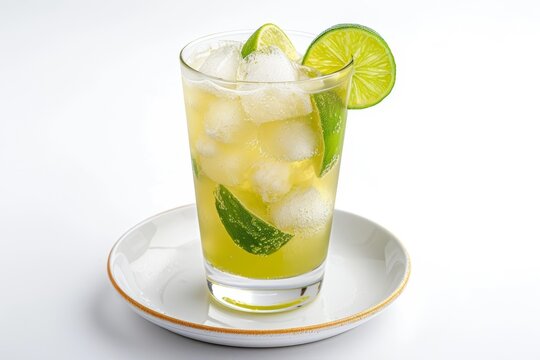 Tropical paradise in a glass: Caipirinha with vibrant lime and cachaca