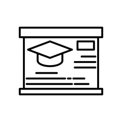 Course Completion Certificate Icon, Perfect for Education and Achievement Graphics