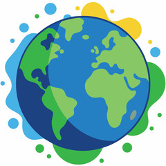 Adobe Illustrator Artwork World environment day. Earth globe with splashes in watercolor style art. Concept design for banner