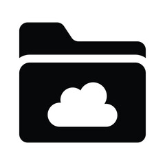 Modern vector of cloud folder isolated on white background
