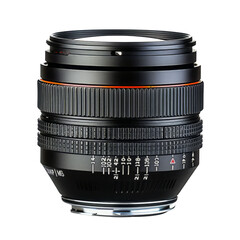 Vintage Camera Lens isolated on transparent background.