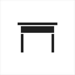 school table vector icon line template
