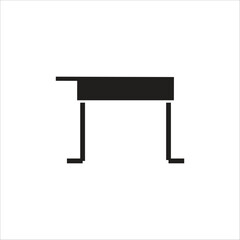 school table vector icon line template