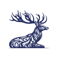 deer vector,  deer silhouette,  deer illustration