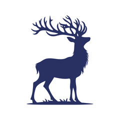 deer vector,  deer silhouette,  deer illustration