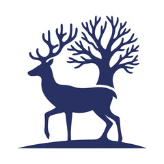 deer vector,  deer silhouette,  deer illustration