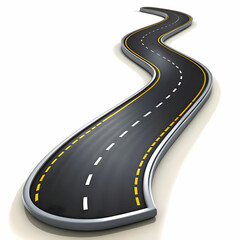 3d road isolated. 3D illustration of isometric piece of road with soil section. 3D Illustration soil and rock ecology cut away isolated on white background. vacation an