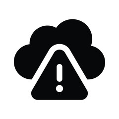 Get your hands on this amazing icon of cloud alert, cloud failure vector