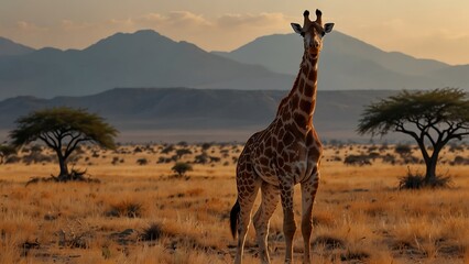 Obraz premium Giraffes in the Kenyan Savannah