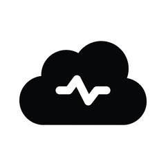 Grab this creatively designed icon of cloud analysis