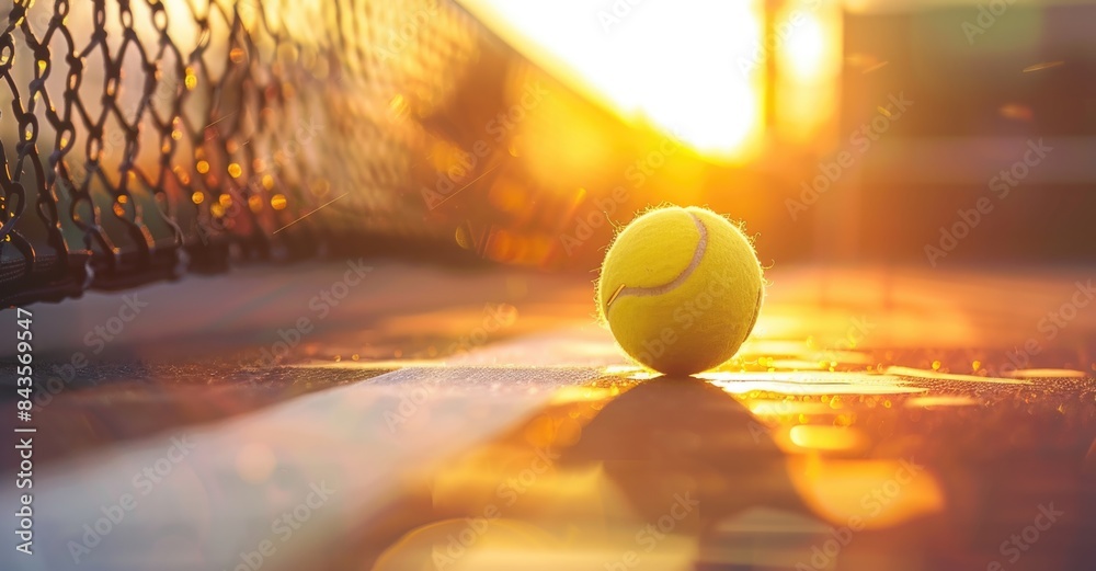 Canvas Prints Tennis ball at sunset.