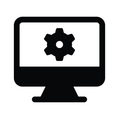 Get this amazon icon of computer setting in modern style