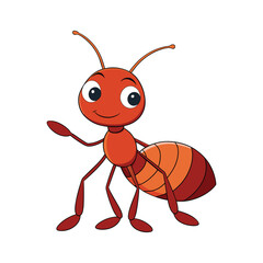 vector ant cartoon character