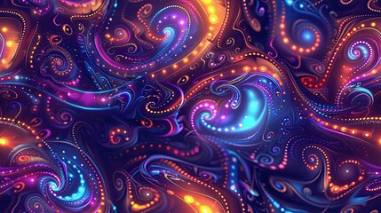 A glowing pattern in a vibrant, eye-catching style, with a sense of energy and a touch of magic.