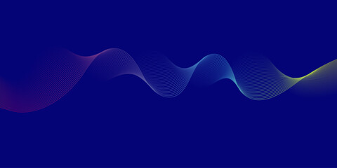 Blue wave lines abstract vector website illustrator smooth waves sound
