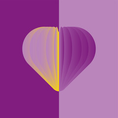 love and heart beautiful illustrator design