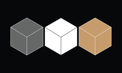 Dice collection. Game dice in isometric design. 