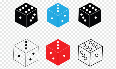 Digital composite 3D image of dice