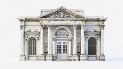 Obraz premium A Detailed Architectural Rendering of a Neoclassical Building With Ornate Detail